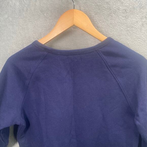 Draper James Top Small Darlin' Navy Spellout Blue 3/4 Sleeve Sweatshirt Preppy - Picture 5 of 14